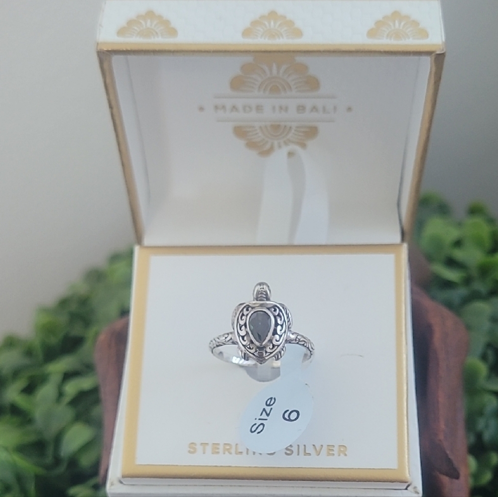 Sterling Silver Ring with Intricate Design